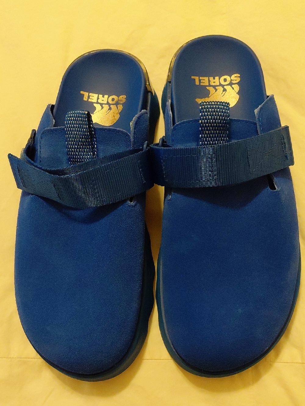 Sorel Royal Blue Suede Slip-On Clog Mules - Picture 2 of 9